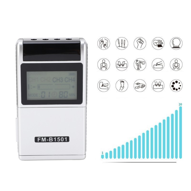 TENS Electronic Stimulator 15 Modes 20 Gears Low Frequency Pulse