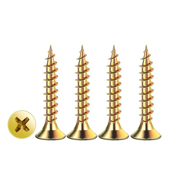 Drenky Multi Purpose Screws, 100 Pcs M4 x 35mm Yellow