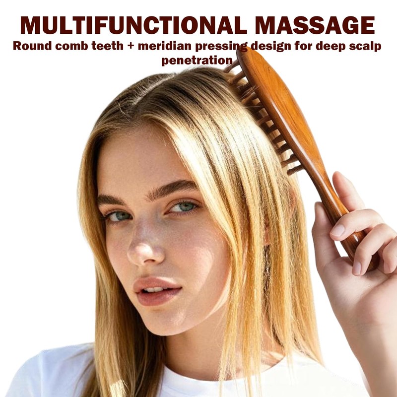 Hinbkenla Loc Comb 2Pcs Golden Sandalwood
