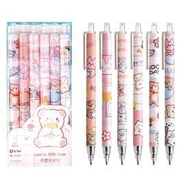 6 Pcs Gel Ink Pens Cartoon Bear Pens Cute Animal Pen 0.5mm Ballpoint Pen Office School Pen Women Girl Boy Pen (Bear)