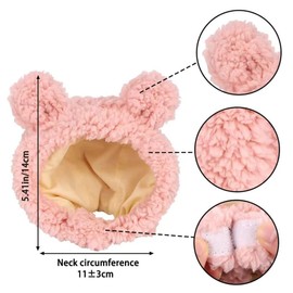 Cute Cat Hats 3-Pack - Banana Frog Pink Bear Costume Set for Kittens, Soft Breathable Dress Up Party Photo Props Accessories for Cats