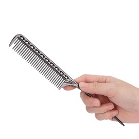 Peine de Pelo de Cola de Rata Profesional, Peines de Cola de Ratón Peine de Peinado de Peluquería Peluquería Peine de Metal de Aluminio Herramientas de Peinado(Negro)