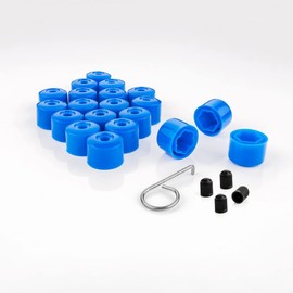 LST 20x Felgen Radschrauben Abdeckkappen Sechskant Kappen Set 17 mm Blau