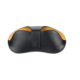 Solo Pelle Liestal Sunglasses Case Genuine Leather Portable Glasses Case Glasses Case with Magnetic Closure Sunglasses Case for Men Women Kids, black