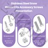 100% 304 Stainless Snow Blower Impeller Modification Kit, 3/8inch 4-Blade