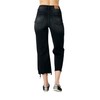 Judy Blue High Waist Distressed Raw Hem Wide Leg Crop