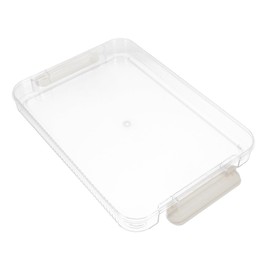 Gadpiparty Portable A4 File Box Document Organizer Box Plastic Card Holder Certificate Organizer Storage Case