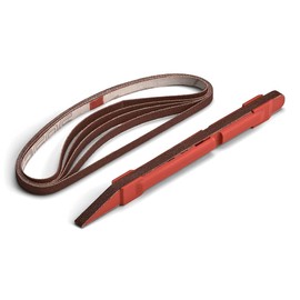 1/4" Sanding Detailer Sanding Stick, 120 Grit Sanding Detailer with Five 120 grit Replacement Belts. Sanding Detailer Measures 1/4" x 6". for Wood Working, Model Building, 3D Printing, Small Sanding