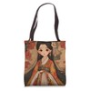 Cute Girl In Korean Hanbok Tote Bag