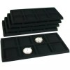 FindingKing 5 Black 8 Compartment Display Tray Inserts