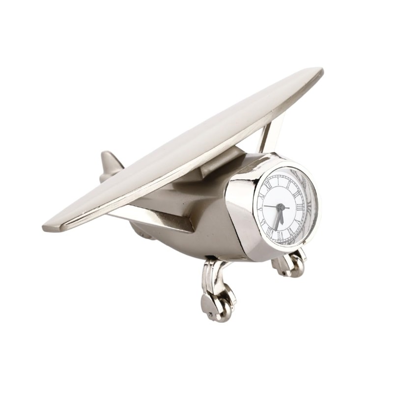 ZAHEPA Aeroplane Miniature Table Clock & Paper Weight – Stylish