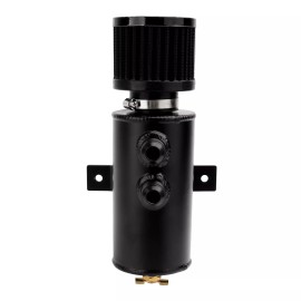 LokoCar 10AN Baffled Oil Catch Can,Oil Breather Tank with Valve,750ML Universal Aluminum