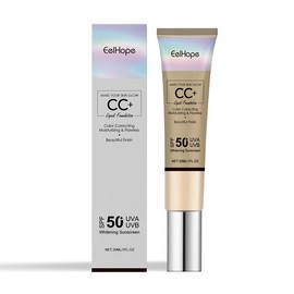 Eelhope Face CC Cream Natural concealer Long lasting Moisturizing Skin Brightening Outdoor Protective Skin Cream - Color: 2 piece