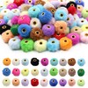 100 PCS Fuzzy Beads with Large Holes, Small Fluffy Beads