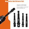 FTIHTRY 39Pcs Magnetic Nut Driver Set for Impact Drill, Metric