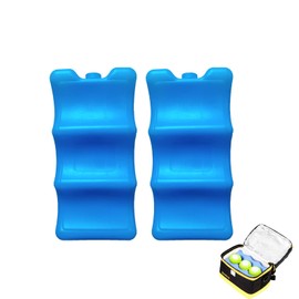 Vulevirtue Pack of 2 Ice Packs, Cool Bag and Cool Box, Cooling Elements for Household and Leisure, 600 ml, 21 x 10 x 5 cm (Blue)