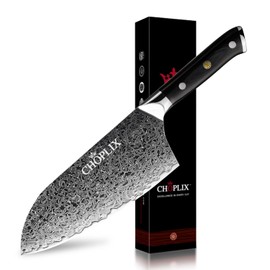 Choplix Midnight Diamond Series 7.2 Inches Knife 67-Layer Damascus stainless steel Blade G10 Handle, Precision Cutting, Ergonomic Design, Exceptional Durability | Protective Sheath & Care Instructions