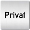 Türschilder24 XXL Door Sign (B) 125 x 125 mm Private