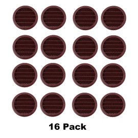 3" Round Plastic Louver Soffit Air Vent Reptile Screen Grille Cover (16, Brown)