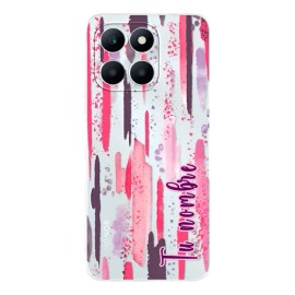 Funda Para Honor Mujer Manchas Pintura Rosa Con Nombre