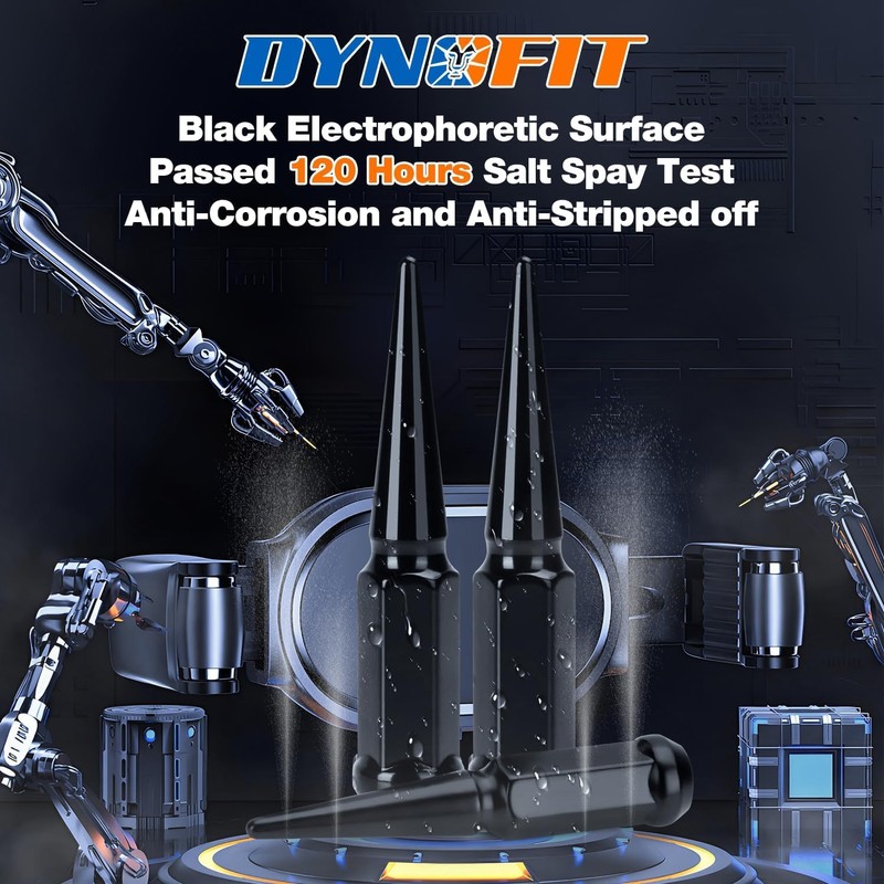 Dynofit 14mmx1.5 Wheel Spike Lug Nuts for Chevy Silverado Sierra