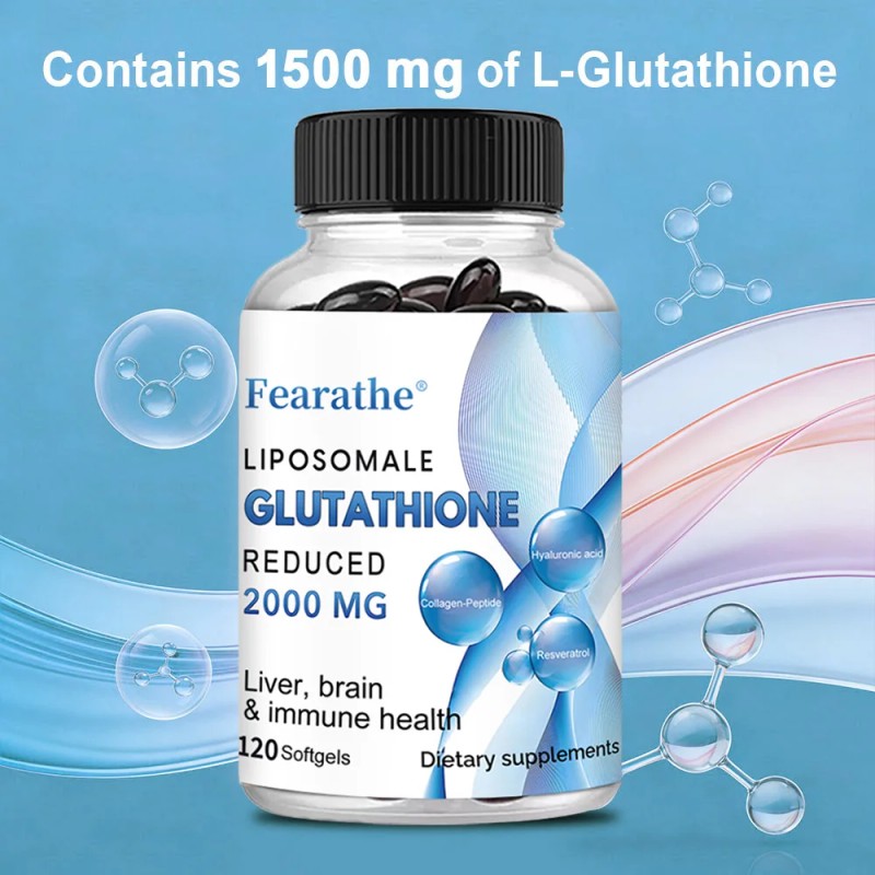 Liposomal Glutathione Capsules, Antioxidant Supplement for Skin, Hair, Nails &