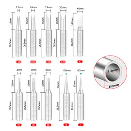 Soldering Iron Tips 10Pcs，900M Lead-Free Replaceable Soldering Tip kit