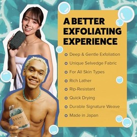 Esponja Exfoliante Ducha Resistente Desgarros Secado Rápido Baño Todo Tipo Pieles Color Verde Musgo Fabricada Japón