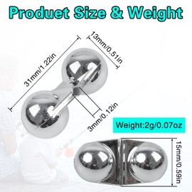 AGOOL Fishing Double Rattle Beads, 40pcs Catfish Rig Fishing Attractants Portable Plastic Fishing Beads Fishing Bells Accessory for Catfish Striper Bass Pompano