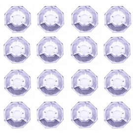 Jiayouy Clear Diamond Style Diamond Style Guitar Effect Pedal Footswitch Toppers Foot Nail Cap Protection Cap for Guitar Effect Pedal Protection Cap 16-Pack