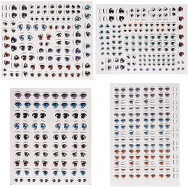 Doll Accessories - Cute Cartoon Eyes Anime Figurine Water Stickers for DIY Scrapbook - Fun Eyeball Novelty Art Sticker