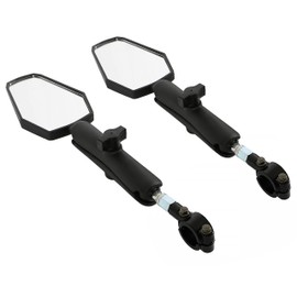 HECASA Rear Adjustable View Mirrors Compatible with All 10mm x 1.25 Thread Mirror Perches Angle Motorcycle Mirror w/ 6" RAM Arms Left & Right Side