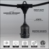 50-ft 25 Suspended Sockets E26 Commercial Patio Light Stringer, Heavy