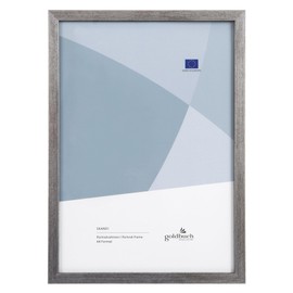 goldbuch Skandi 90 0496 Picture Frame, DIN A4, Single Frame Made of Real Wood, Portrait Frame for Standing, Wooden Frame with Wall Bracket, Photo Frame, Silver