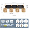 4 Light Bathroom Vanity Light Fixtures,Rustic Style Wood Bathroom Wall