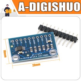 A-DIGISHUO 2Pcs ADS1115 16 Bit 16 Byte 4 Channel I2C IIC Analog-to-Digital ADC PGA Converter with Programmable Gain Amplifier High Precision ADC Converter Development Board for Raspberry Pi Ar duino