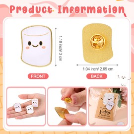 Zeyune 20 Sets Cna Week Gift Employee Appreciation Gifts Thank You Marshmallow Lapel Pins Cards with Opp Bags Inspiration Team Appreciation Pin for Coworker Staff Graduation Teacher