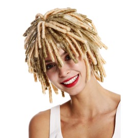 WIG ME UP - DH1110-ZA89/ZA88 women's party wig men's wig carnival corkscrew curls afro curls short voluminous Caribbean rasta dreads light blonde mix