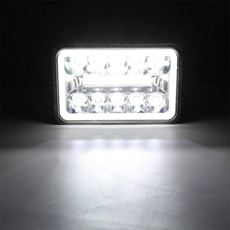 BRICOLOGHT 4Pcs 4X6" LED Headlights Hi/Lo DRL For Freightliner Classic
