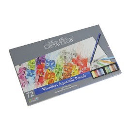 Cretacolor Aqua Monolith Woodless Watercolor Pencil Sets, 72-Color Set, Multi