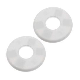 GWYAN 2 Pack Wall Split Flange ABS Round Escutcheon Plate for 1-1/3"/ 33mm Diameter Pipe Faucet Decoration Accessories (White)