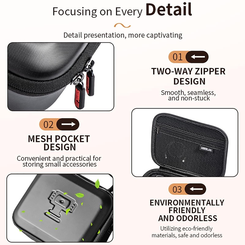 Osmo Pocket 3 Carrying Case, Portable PU Leather Shoulder Bag