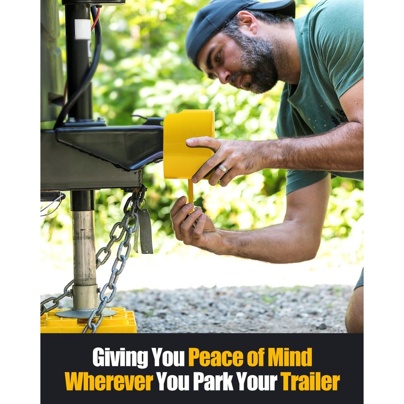 NUOVEPE Heavy Duty Anti Theft Trailer Lock, Universal Fit 1-7/8",