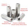 M14 x 2-Pitch x 40mm Long 304 Stainless Steel Hex