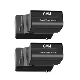 GVM 2 Packs NPF750/770 4400mAh Batteries with Travel Chargers for NP-F975, NP-F960, NP-F950, NP-F930, NP-F770, NP-F750, NP-F550, DCR, DSR, HDR, FDR, HVR, HVL and LED Light Camera Slider