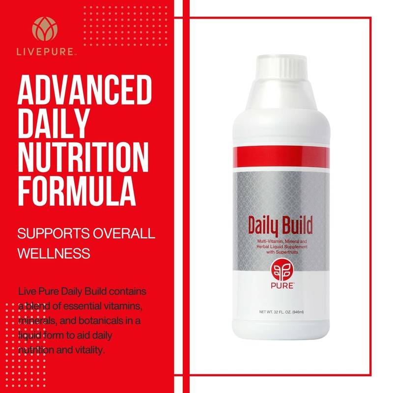 PURE Daily Build Liquid Multivitamin & Mineral/Herbal Dietary Supplement with