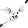 MMONY 2 Pack Stainless Steel Sports Whistles (Stainless Steel(Yellow Cord))