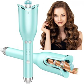 Goinsound Automatic Curling Iron Ceramic Hair Curler 1 Inch | Auto Self Rotating Easy Curling Wand Anti-Scald & Tangle-Free for All Hair Styling | Electric Dual Voltage