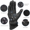 INBIKE Leather Motorcycle Gloves with Carbon Fiber Hard Knuckle Touch