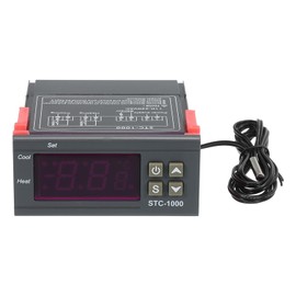 MECCANIXITY 2 Pack STC-1000 10A AC 110-120V Digital LED Temperature Controller Thermostat Heating and Cooling Control Switch for Fridge Greenhouse Farm